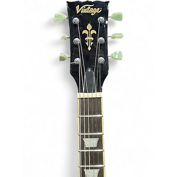 Used Vintage V100 2 Tone Sunburst Solid Body Electric Guitar