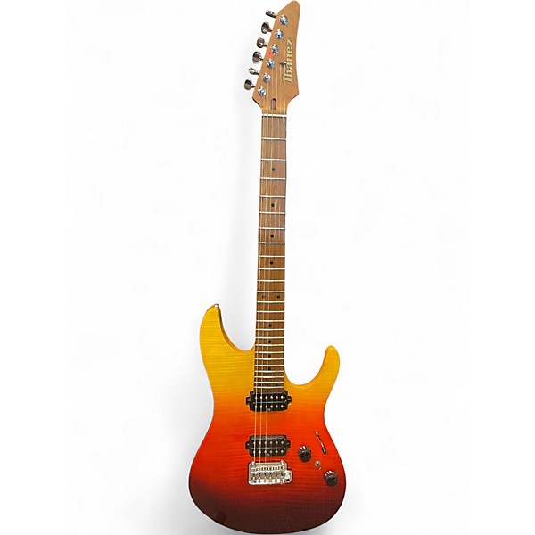 Used Ibanez AZ242F Prestige Series TEQILA SUNRISE  Solid Body Electric Guitar