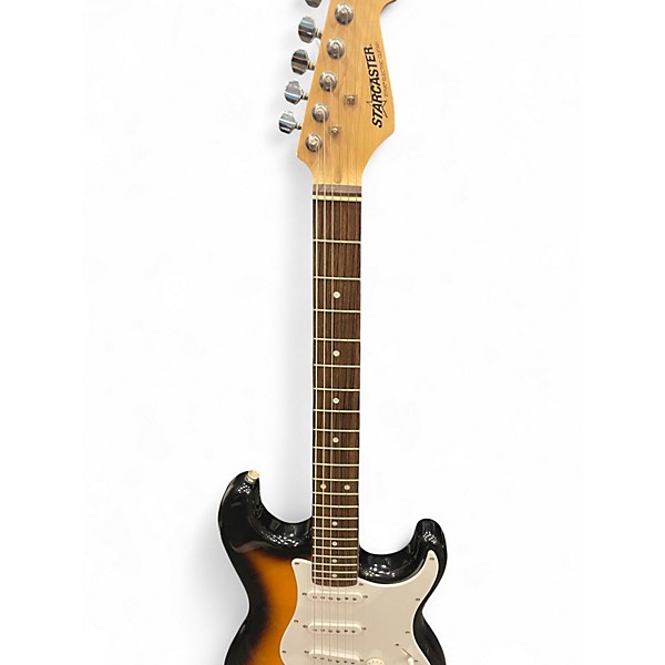 Used Starcaster by Fender Stratocaster 2 Color Sunburst Solid Body Electric Guitar