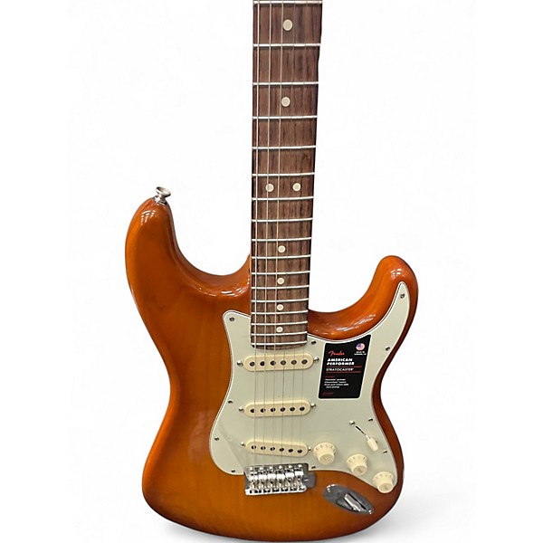 Used Fender American Performer Stratocaster SSS Honey Blonde Solid Body Electric Guitar