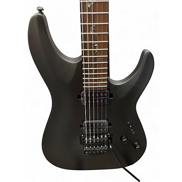 Used Schecter Guitar Research Damien Floyd Rose Black Solid Body Electric Guitar