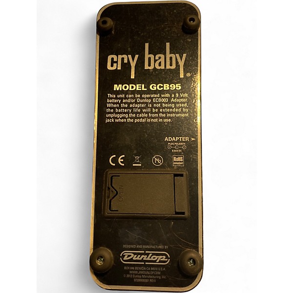 Used Dunlop GCB95 Original Crybaby Wah Effect Pedal
