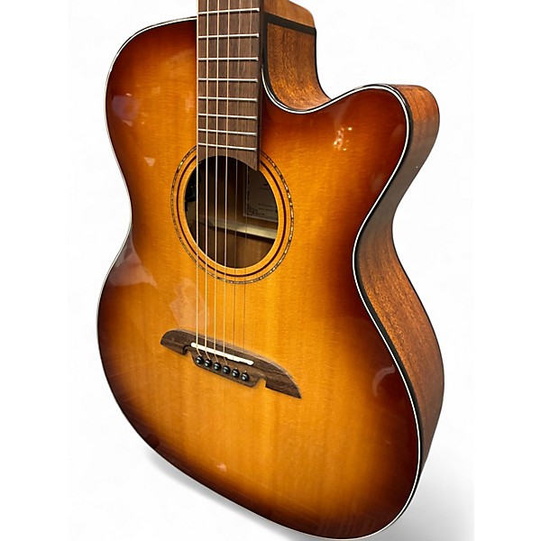 Used Alvarez AF60CE Folk Sandburst Acoustic Electric Guitar