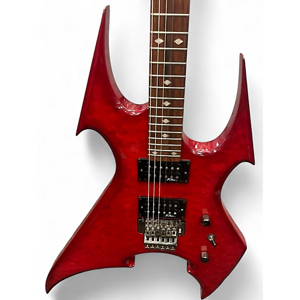 Used B.C. Rich Beast Red Quilt Solid Body Electric Guitar