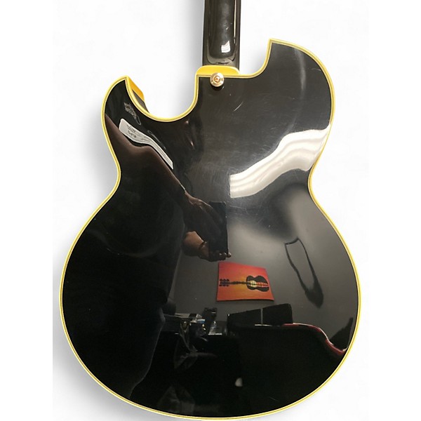 Used Ibanez PM100 Pat Metheny Signature Black Hollow Body Electric Guitar