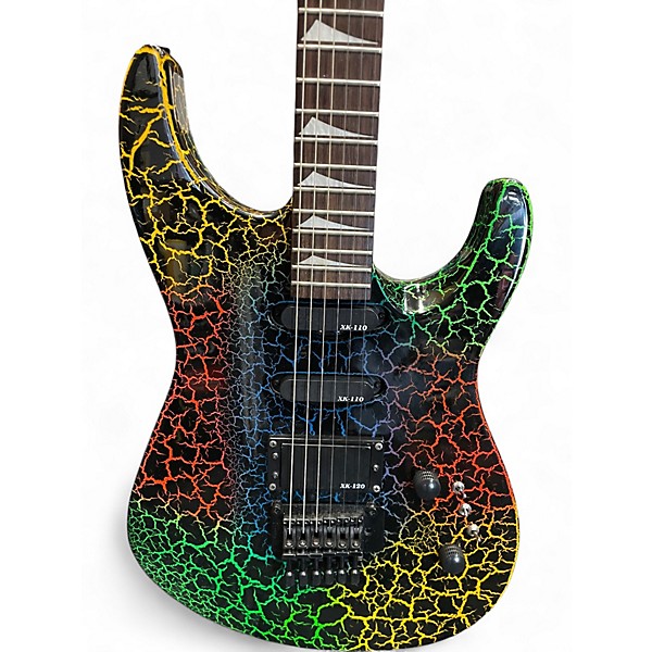 Used Kaman Applause GTX 23 Rainbow Crackle Solid Body Electric Guitar