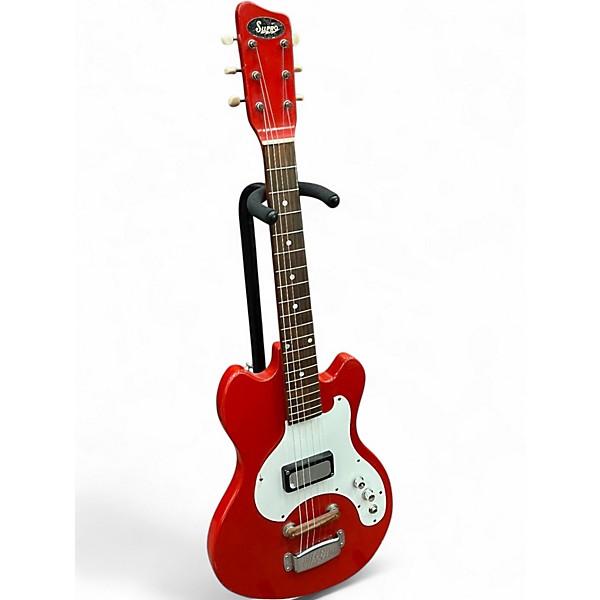 Vintage 1960s Supro PRO 7 RED Solid Body Electric Guitar