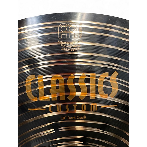 Used MEINL 18in Classics Custom Dark Crash Cymbal