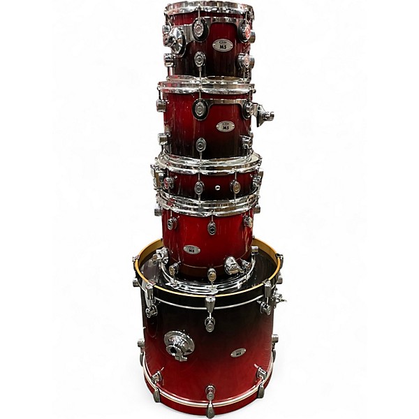 Used PDP by DW 5 Piece M5 MAPLE BLACK RED FADE Drum Kit