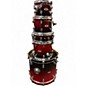 Used PDP by DW 5 Piece M5 MAPLE BLACK RED FADE Drum Kit thumbnail
