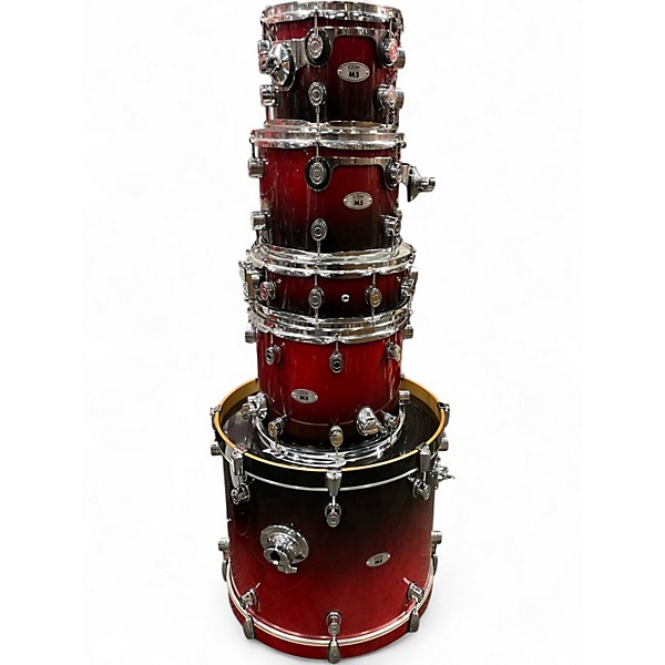 Used PDP by DW 5 Piece M5 MAPLE BLACK RED FADE Drum Kit