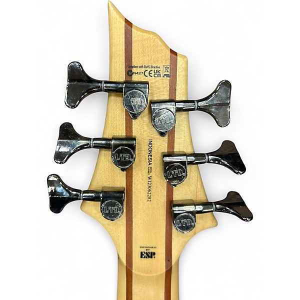 Used ESP B206 6 String Natural Electric Bass Guitar