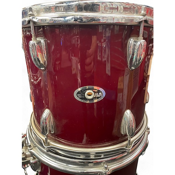 Used Slingerland 4 Piece Spirit Shell Pack Maroon Drum Kit