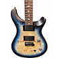 Used PRS SE Custom 24 Exotic 24 08 Poplar Burl Lake Blue Midnight Burst Solid Body Electric Guitar