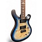 Used PRS SE Custom 24 Exotic 24 08 Poplar Burl Lake Blue Midnight Burst Solid Body Electric Guitar