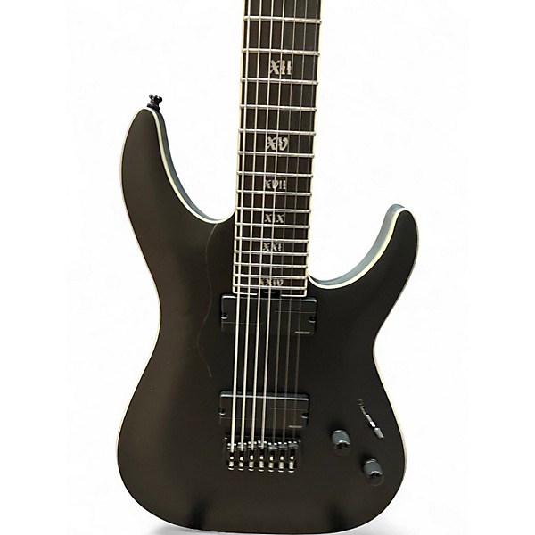 Used Schecter Guitar Research EVIL TWIN 7 Black Solid Body Electric Guitar