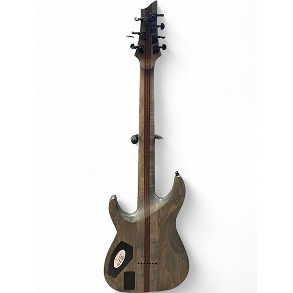 Used Schecter Guitar Research EVIL TWIN 7 Black Solid Body Electric Guitar