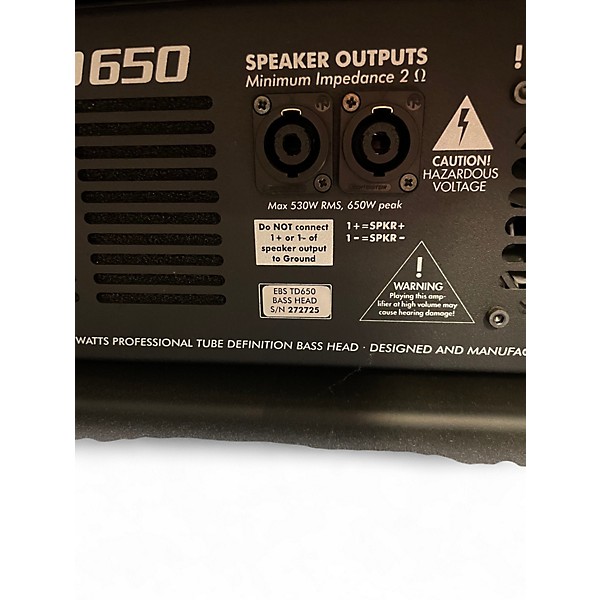 Used EBS td650 Tube Bass Amp Head