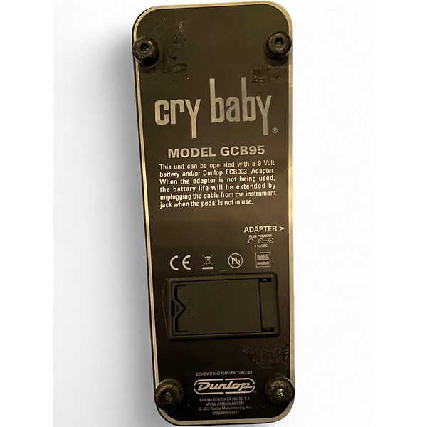 Used Dunlop GCB95 Original Crybaby Wah Effect Pedal