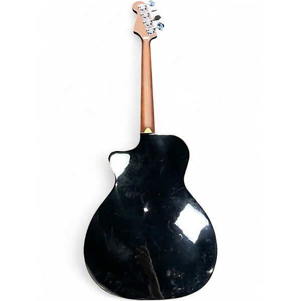 Used Fender Kingman Acoustic Electric Bass Black Acoustic Bass Guitar