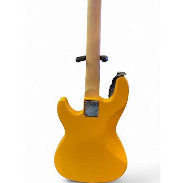 Used Glarry GP Yellow Electric Bass Guitar