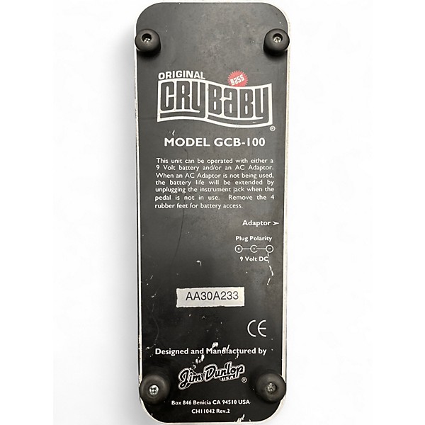 Used Dunlop CRYBABY GCB100 Effect Pedal