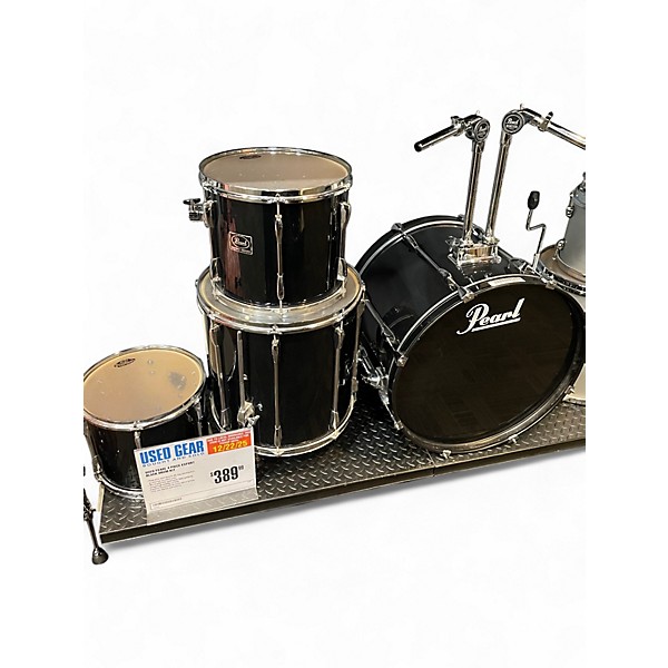 Used Pearl 4 Piece Export Black Drum Kit