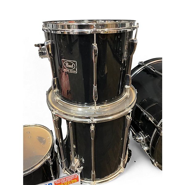 Used Pearl 4 Piece Export Black Drum Kit