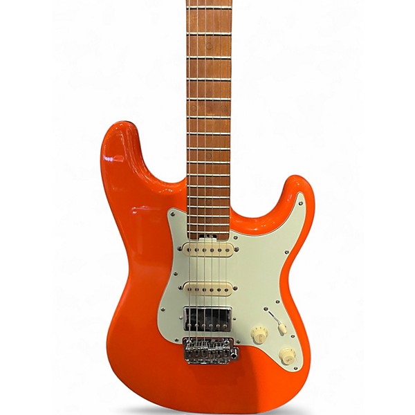 Used Schecter Guitar Research Nick Johnston signature Capri Orange Solid Body Electric Guitar
