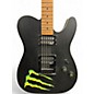 Used Schecter Guitar Research Diamond Series PT Monster Energy Limited Edition Black Solid Body Electric Guitar