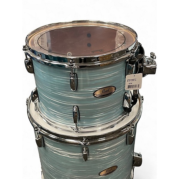 Used Pearl 3 Piece Session Studio Select Ice Blue Oyster Drum Kit