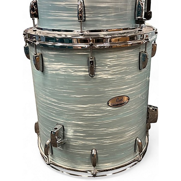 Used Pearl 3 Piece Session Studio Select Ice Blue Oyster Drum Kit