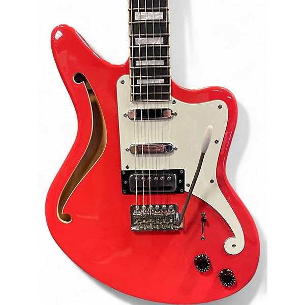 Used 2020s D'Angelico Premier Bedford Fiesta Red Solid Body Electric Guitar