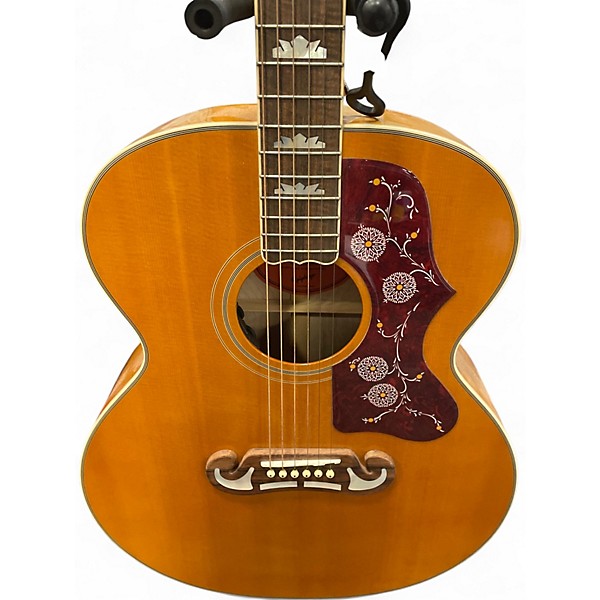 Used Epiphone J-200 Antique Burst Acoustic Electric Guitar