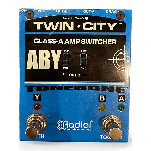 Used Radial Engineering Bones Twin City ABY Bypass Pedal