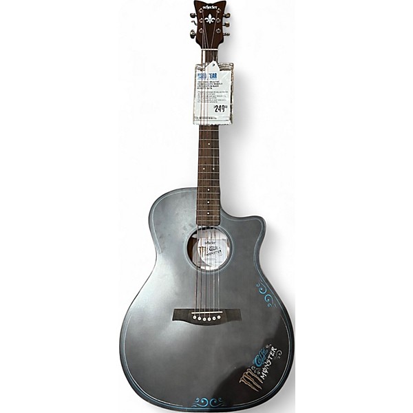 Used Schecter Guitar Research Caffe Monster Limited Edition Black Acoustic Guitar