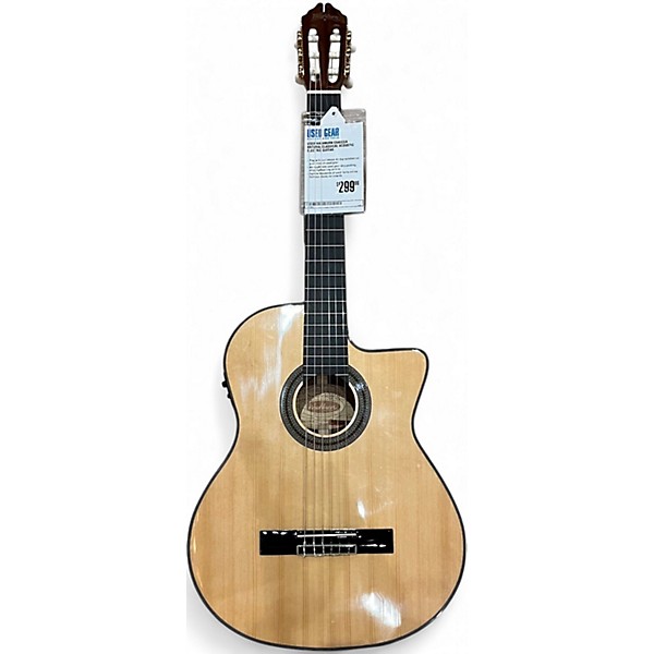Used Washburn C64SCEA Natural Classical Acoustic Electric Guitar