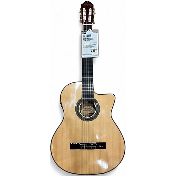 Used Washburn C64SCEA Natural Classical Acoustic Electric Guitar