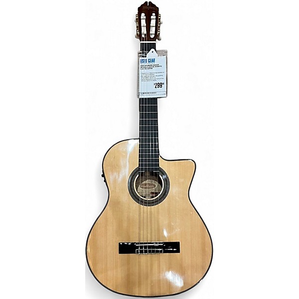 Used Washburn C64SCEA Natural Classical Acoustic Electric Guitar