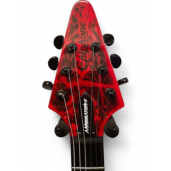 Used Epiphone FLYING V JAMES WALKER Blood red Solid Body Electric Guitar