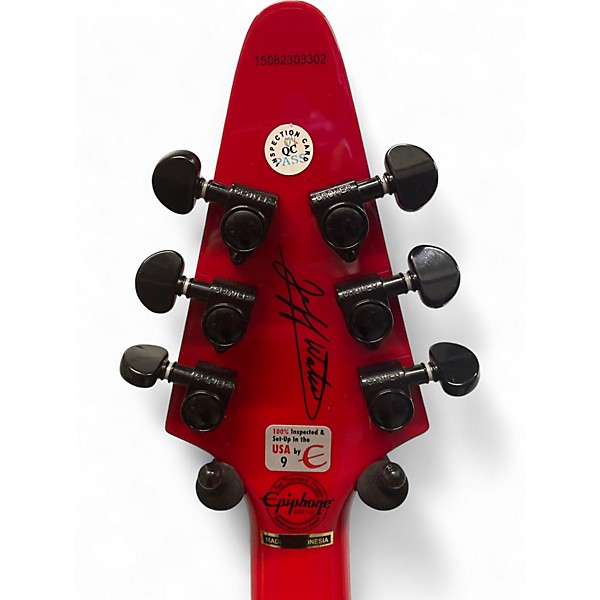 Used Epiphone FLYING V JAMES WALKER Blood red Solid Body Electric Guitar