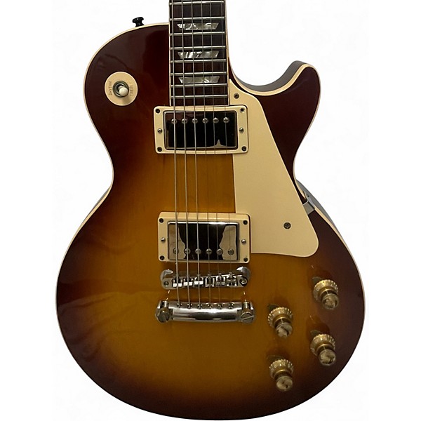 Used Gibson Les Paul Deluxe 2 Tone Sunburst Solid Body Electric Guitar