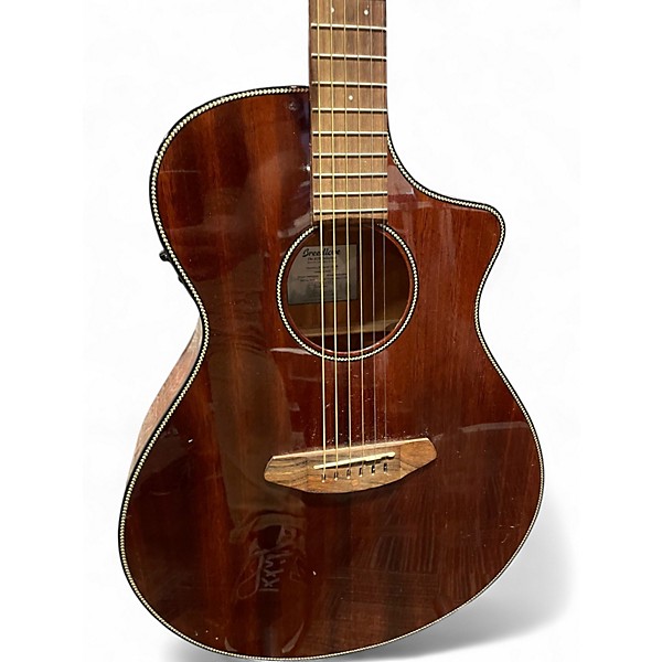Used Breedlove Discovery S Concert Cutaway Mahogany Acoustic Electric Guitar