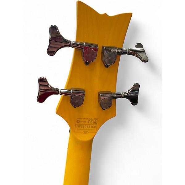 Used Schecter Guitar Research Stiletto Extreme 4 String Red Electric Bass Guitar