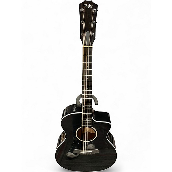 Used Taylor 214CE Deluxe Black Acoustic Electric Guitar