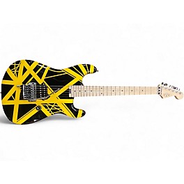 Used EVH Striped Series Black and Yellow Solid Body Electric Guitar