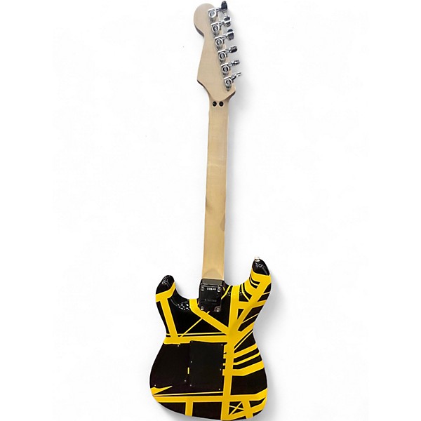 Used EVH Striped Series Black and Yellow Solid Body Electric Guitar