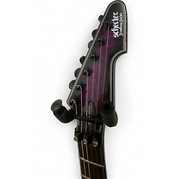 Used Schecter Guitar Research E1FRS Trans Purple Solid Body Electric Guitar
