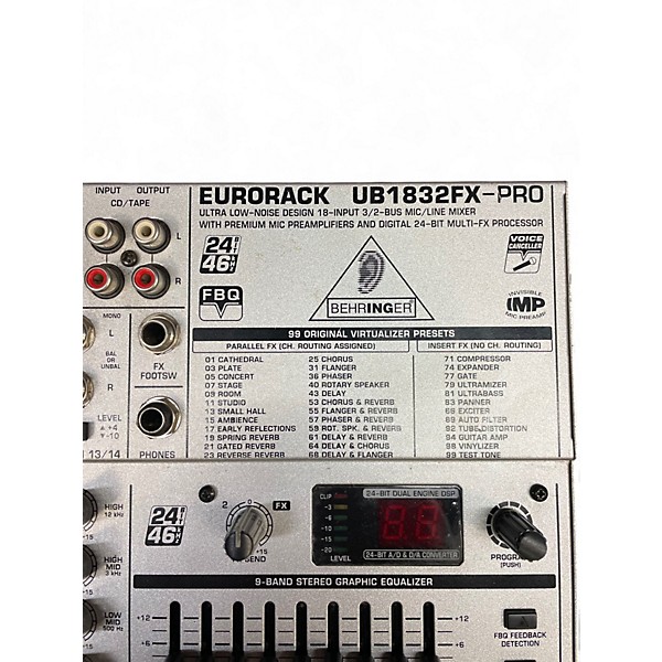 Used Behringer eurorack ub1832fx Unpowered Mixer