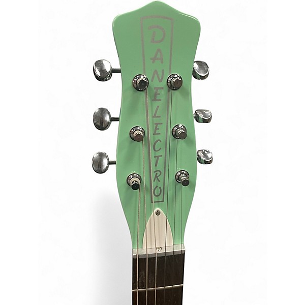 Used Danelectro nos plus Green Solid Body Electric Guitar